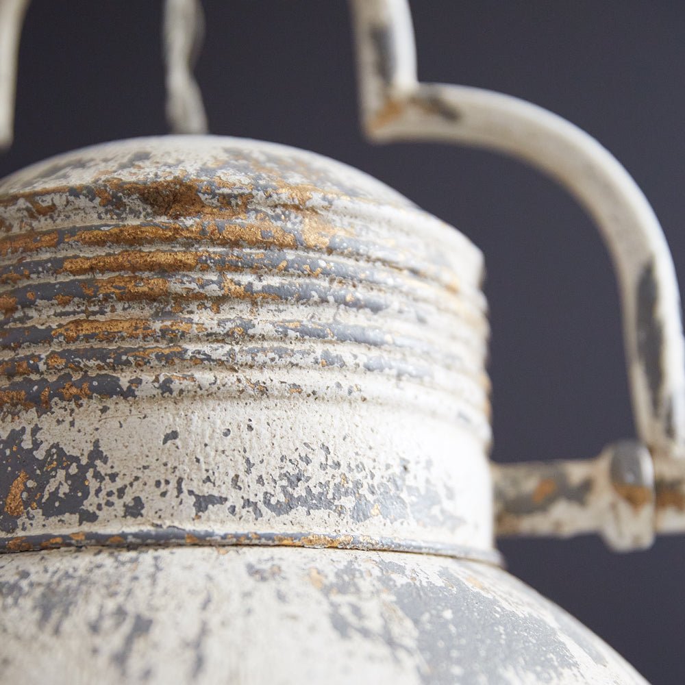 Caged White Barn Pendant Light - A Cottage in the City