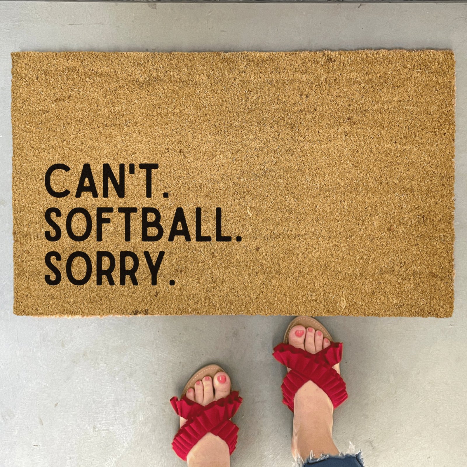 Can't Softball Doormat - A Cottage in the City