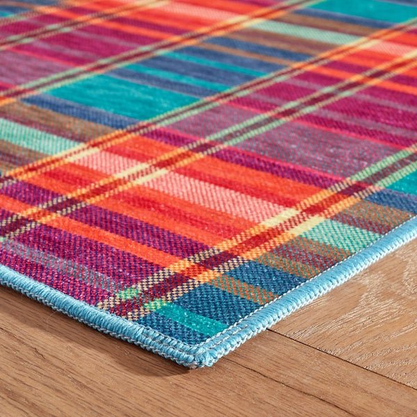 Carter Madras Multi Machine Washable Rug - A Cottage in the City