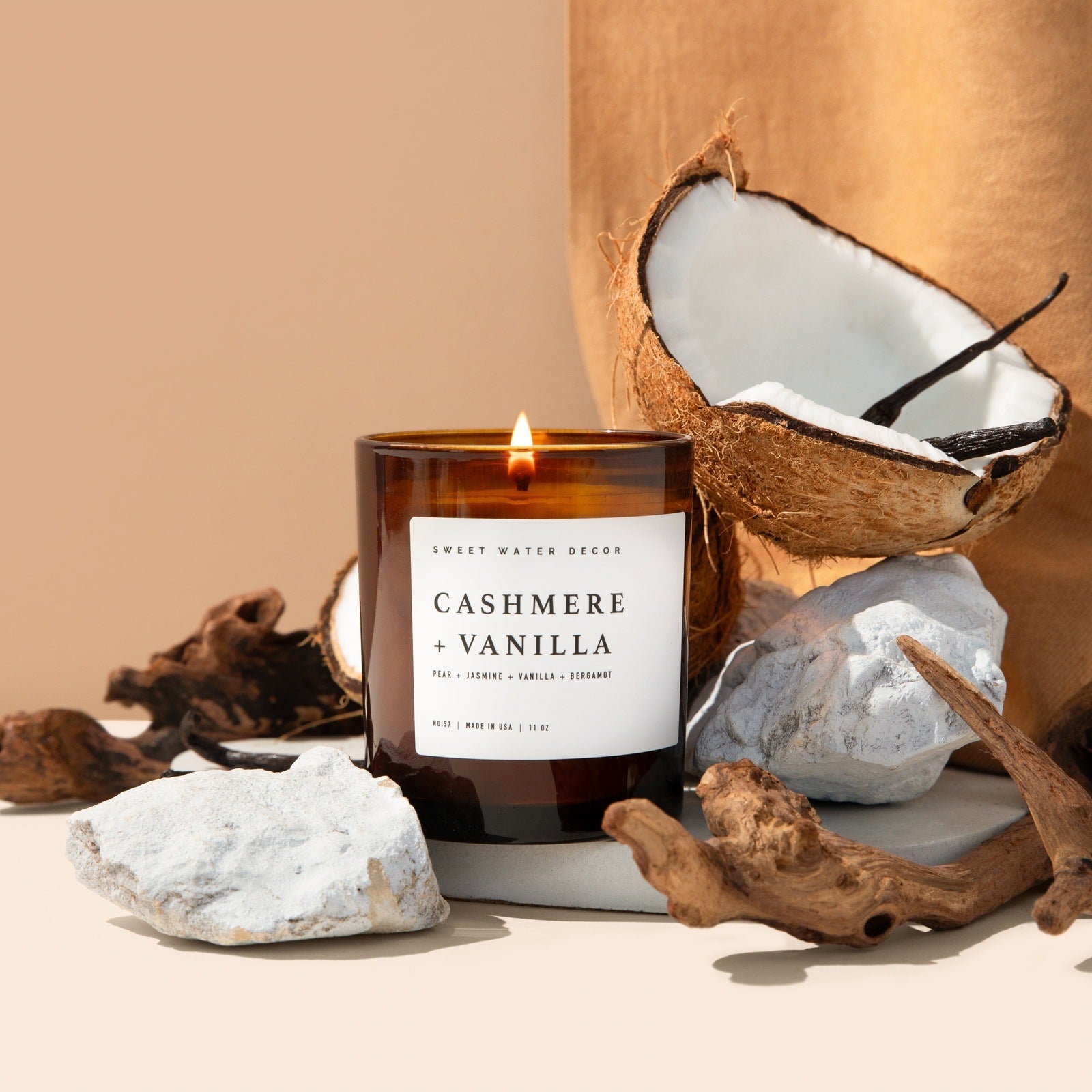 Cashmere and Vanilla Amber Jar Candle - A Cottage in the City