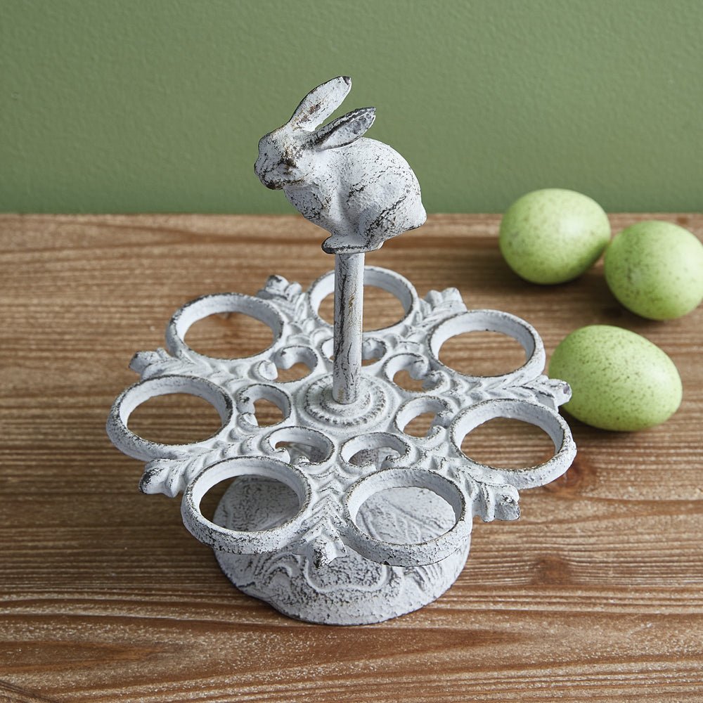 Cast Iron Bunny Egg Holder - A Cottage in the City