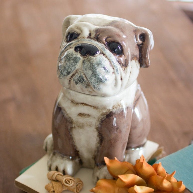 Ceramic Bulldog Canister - A Cottage in the City