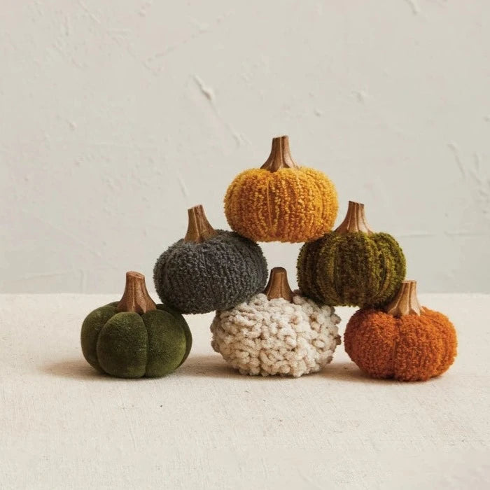 Cotton Bouclé & Velvet Pumpkin