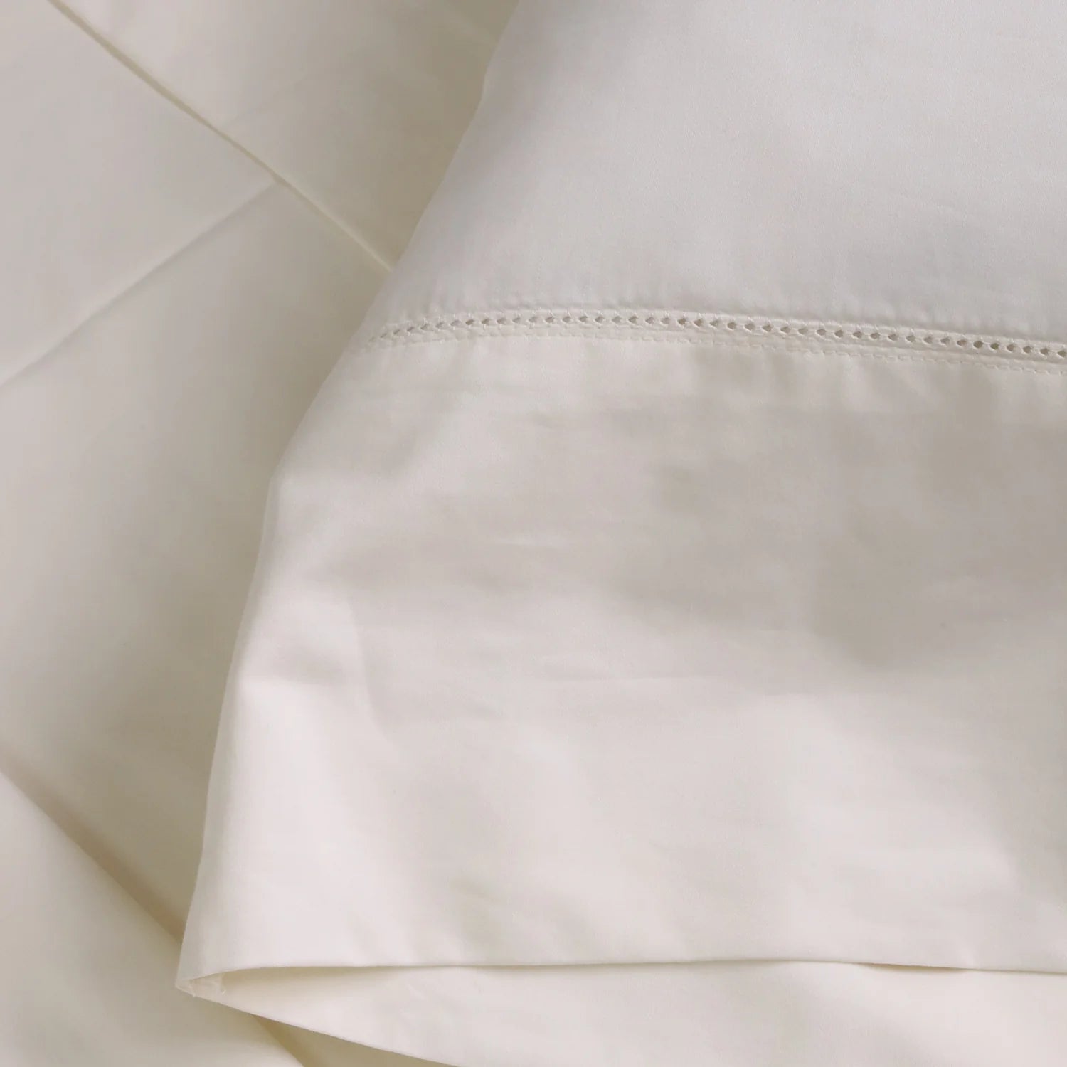 Classico Hemstitch Cotton Sateen Pillowcases Pom Pom at Home