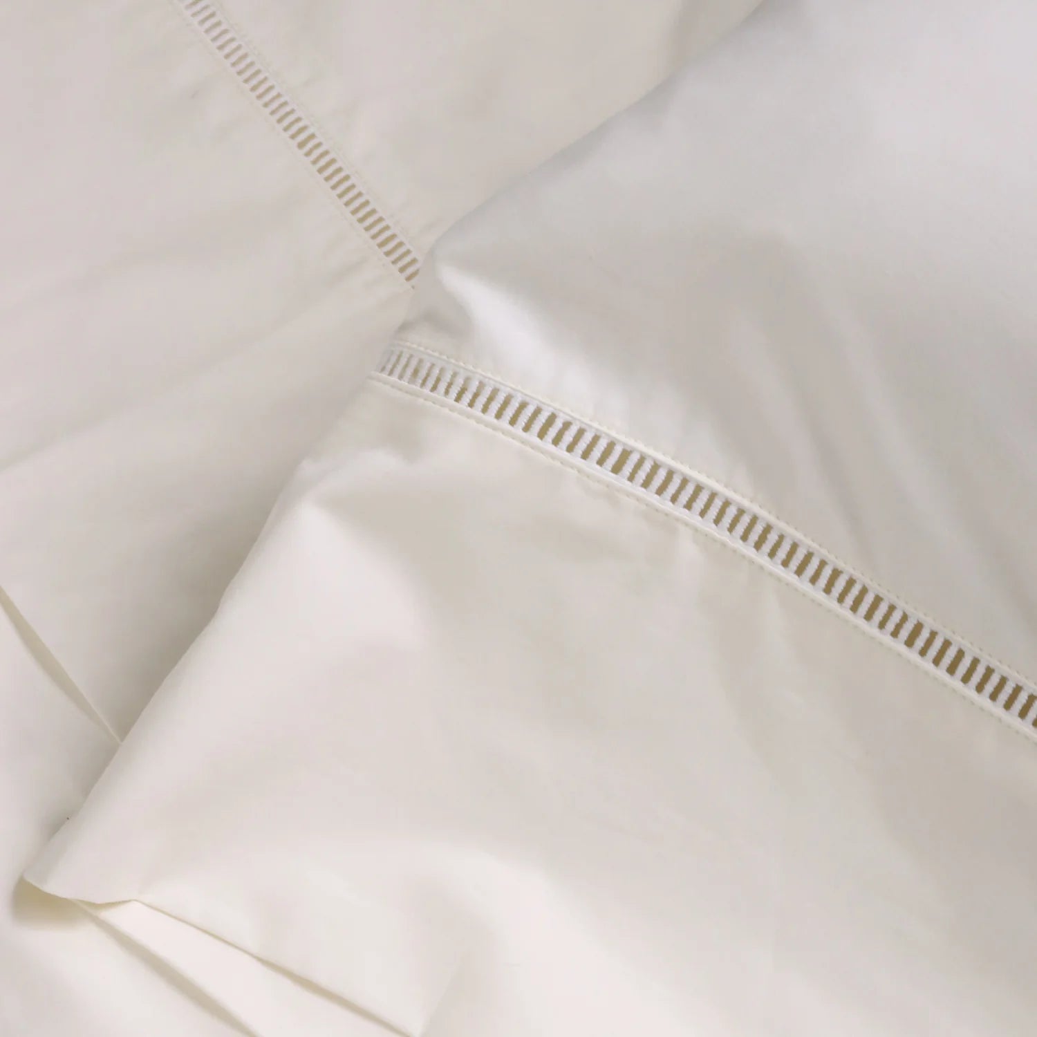 Como Ladder Stitch Cotton Sateen Sheet Set by Pom Pom at Home