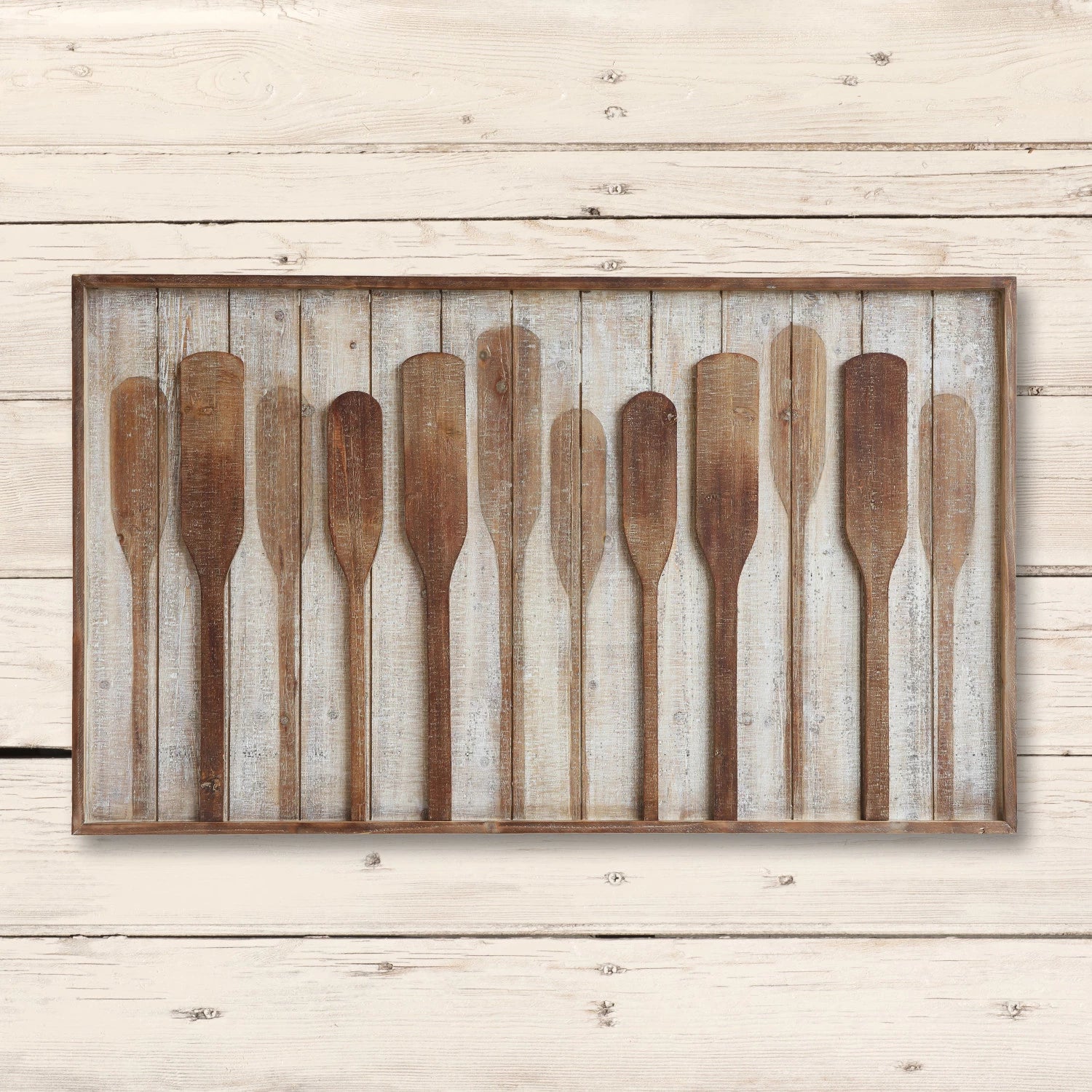 Raised Paddle Oars Wall Decor