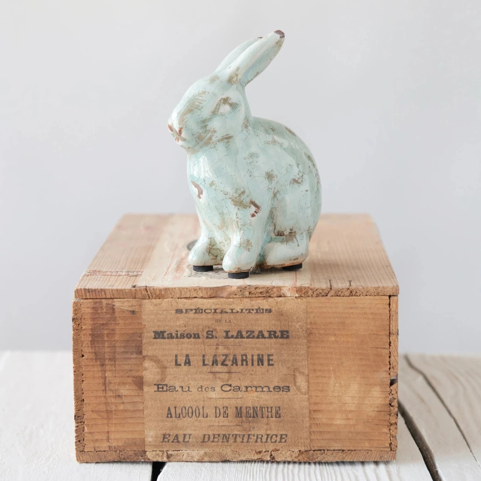 Distressed Terracotta Rabbit