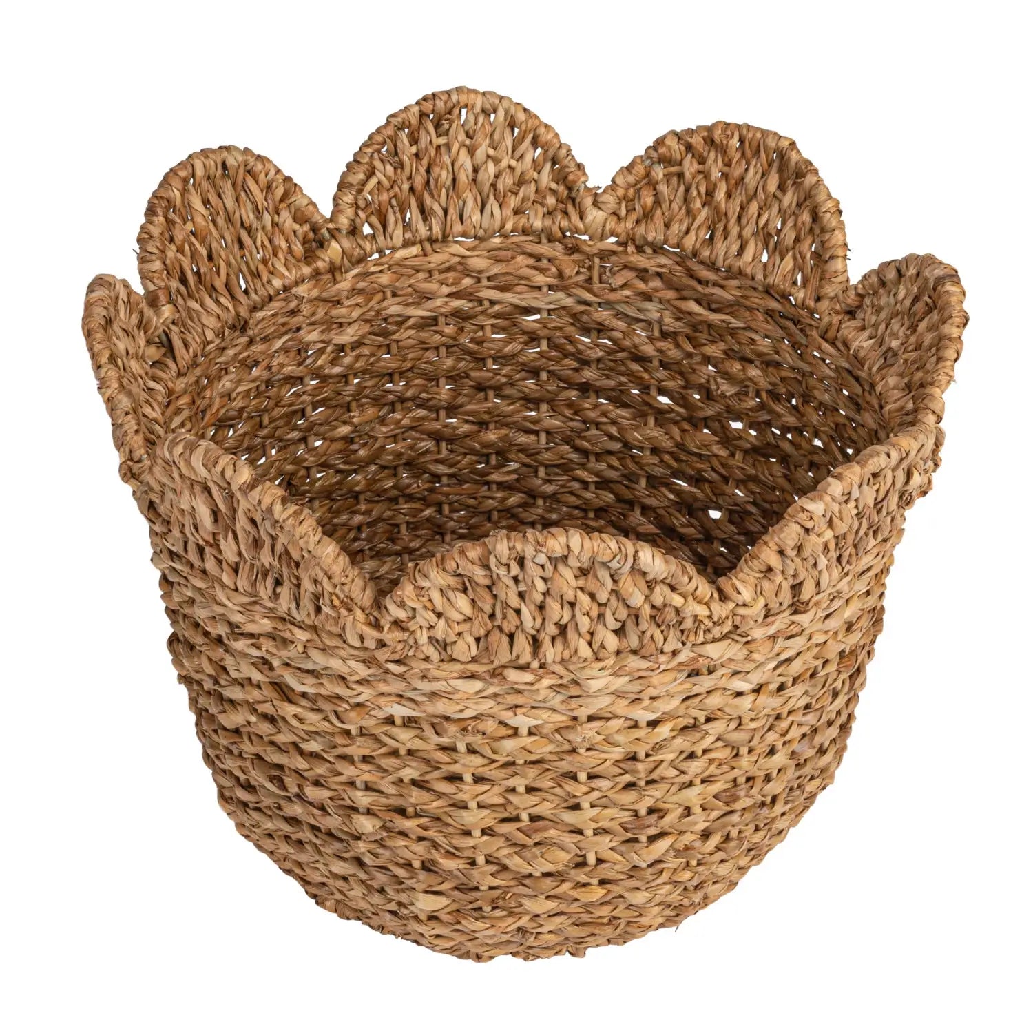 Braided Bankuan & Rattan Scalloped Basket Set