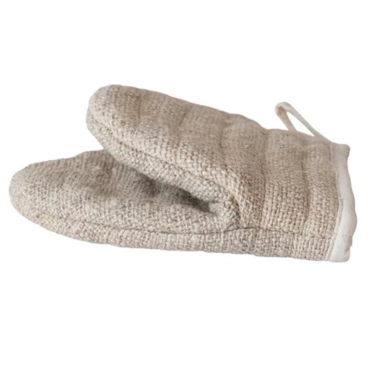 Woven Hemp Fiber & Cotton Canvas Oven Mitt