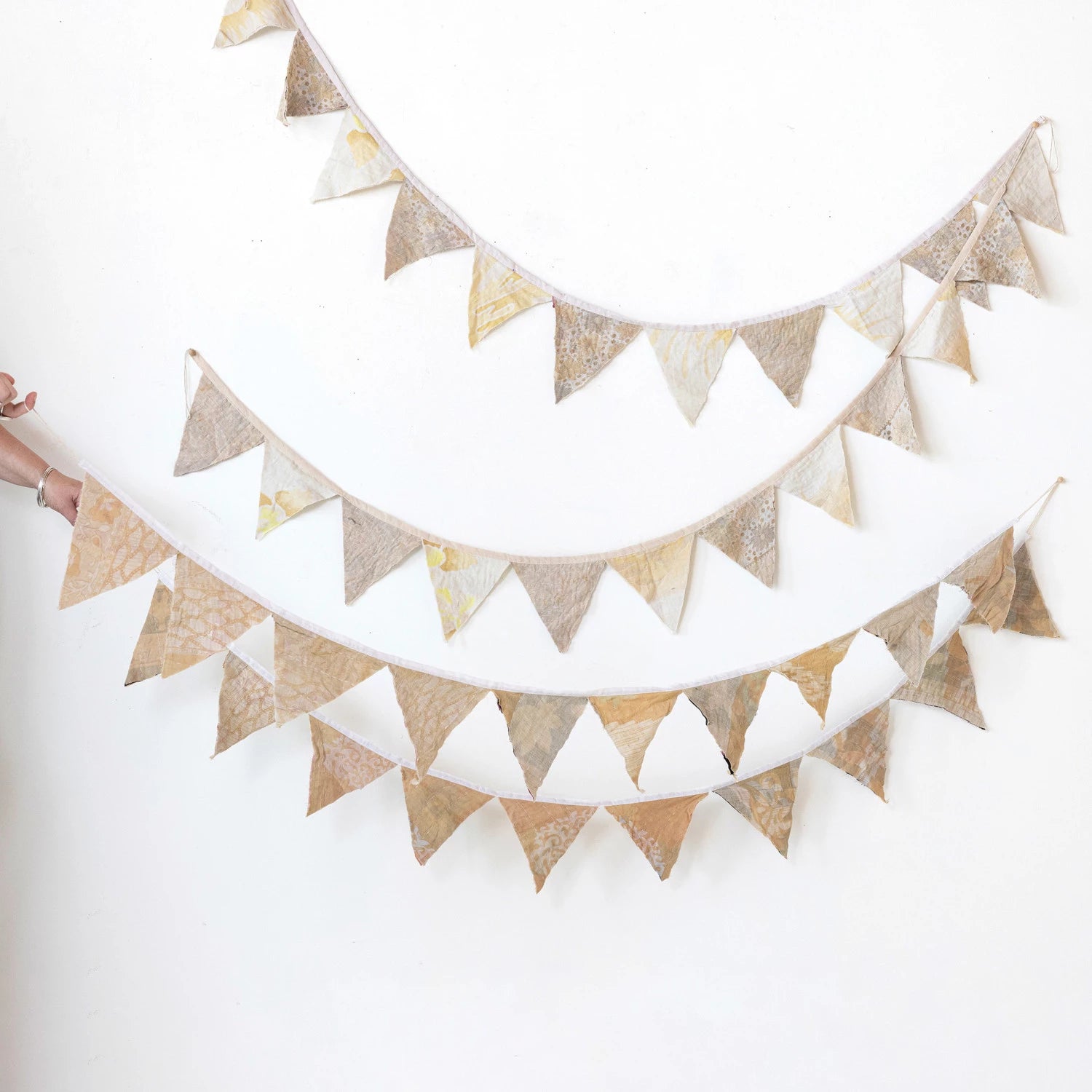 Vintage Cotton Kantha Pennant Garland