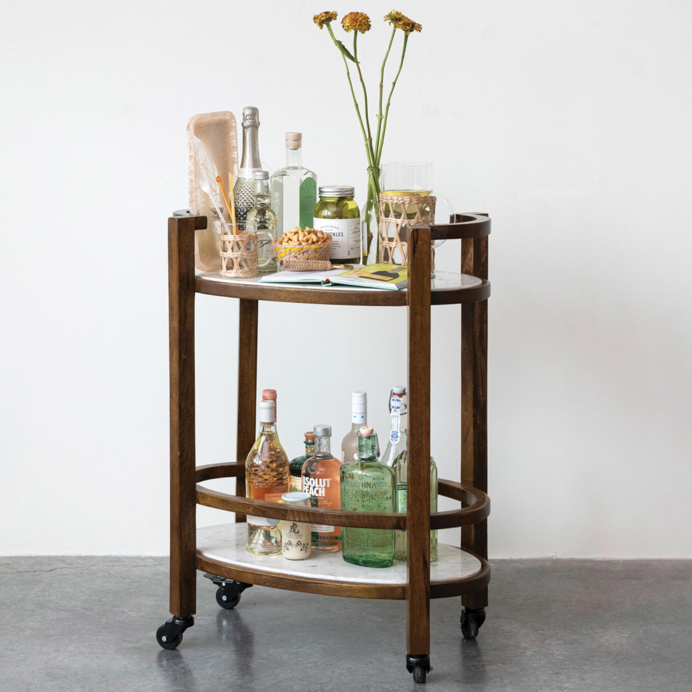 Mango Wood Bar Cart