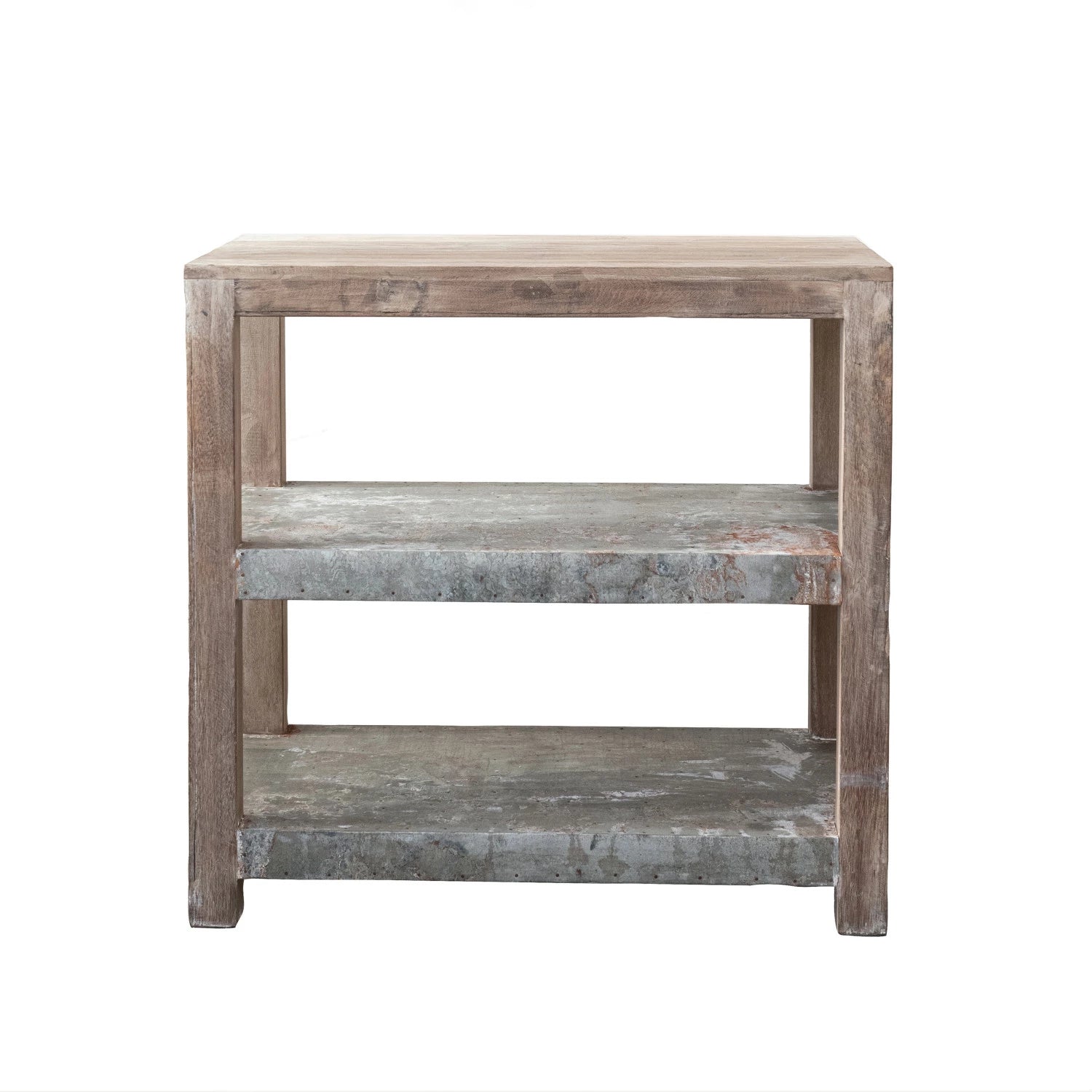 Reclaimed Wood & Metal Clad Shelf