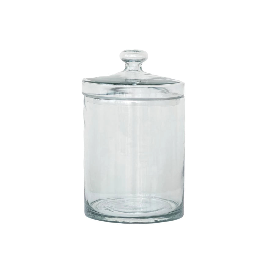 Glass Canister With Knob Top Lid