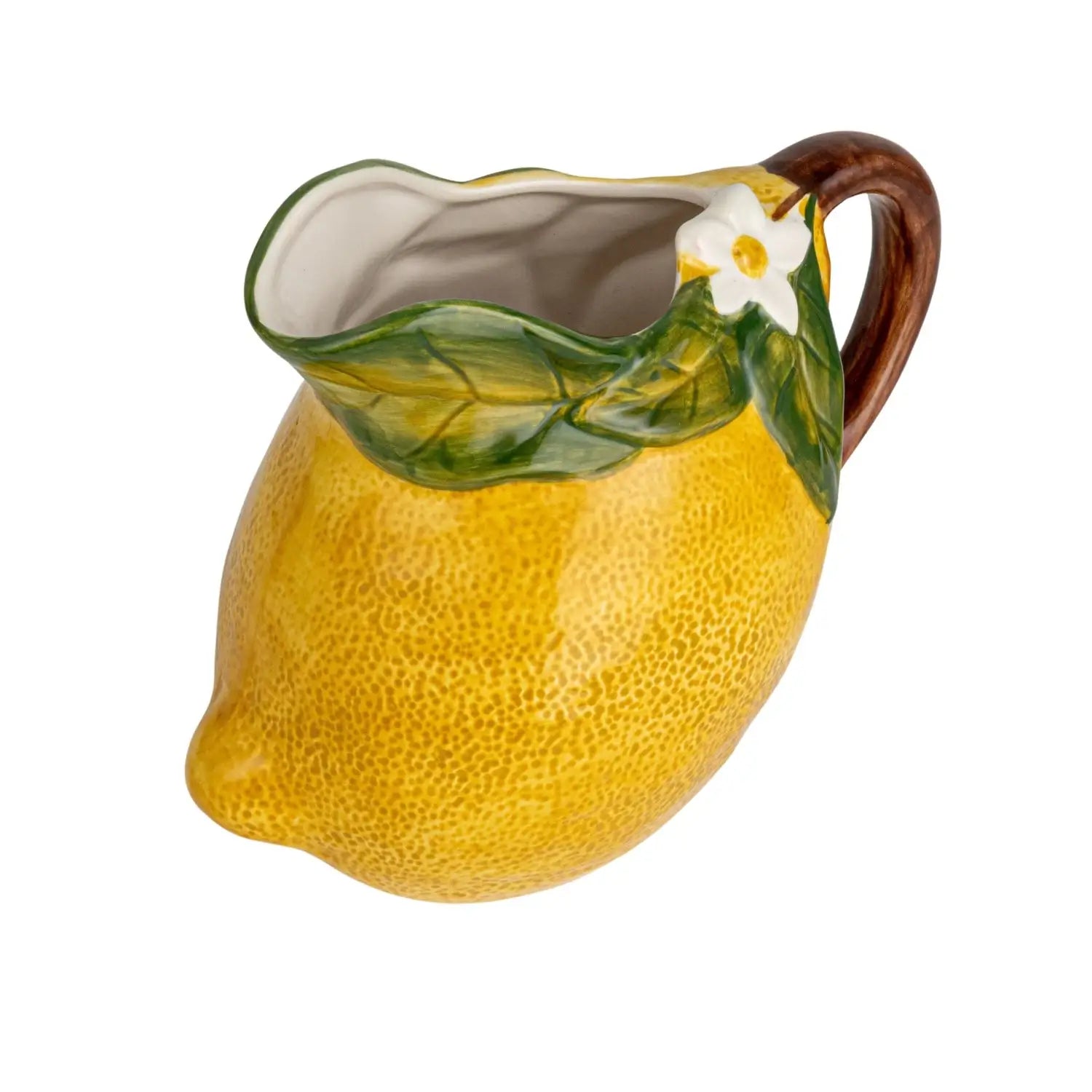 Hand Painted Lemon Shaped Pitcher