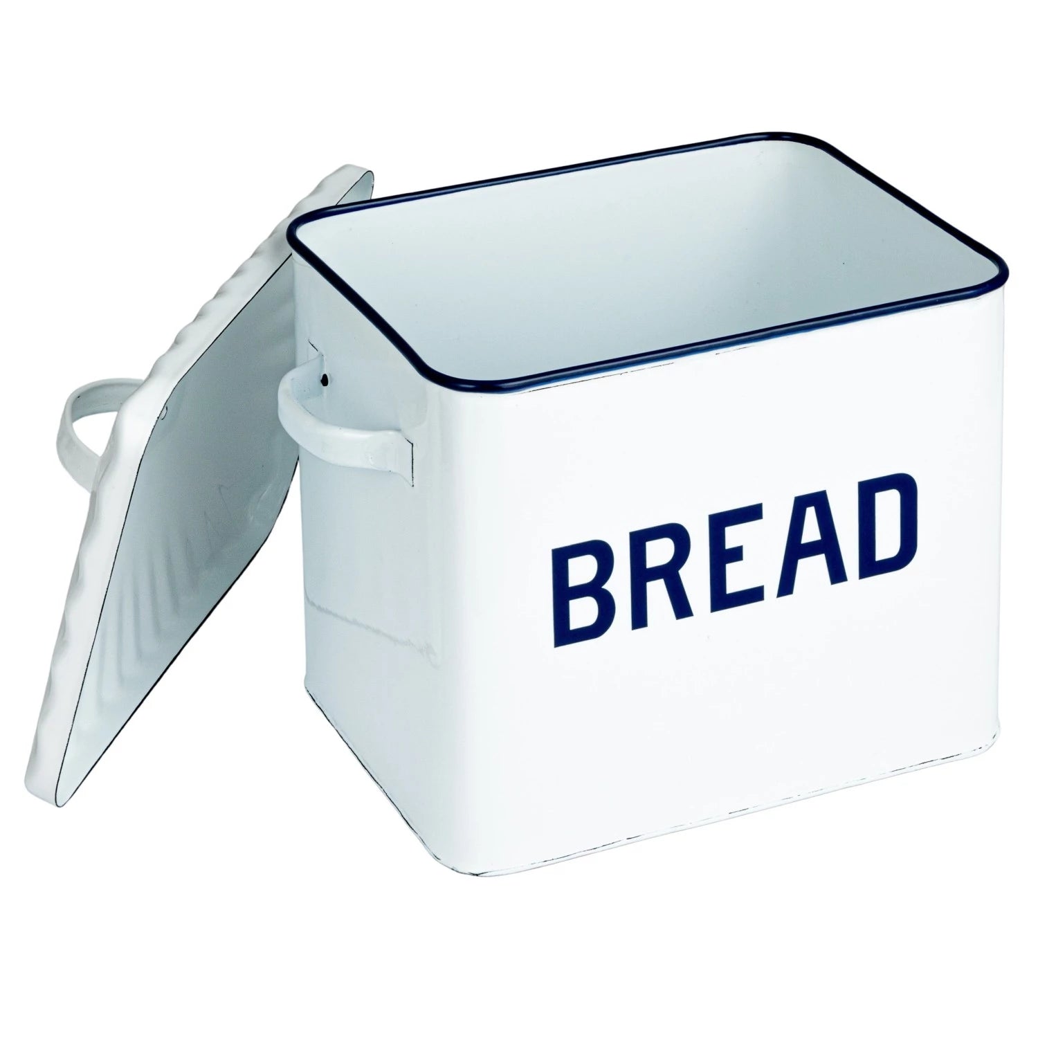 Metal Bread Box Blue