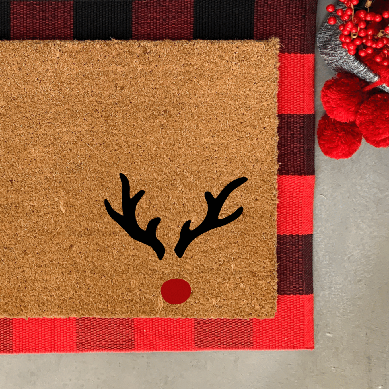 Reindeer Christmas Doormat