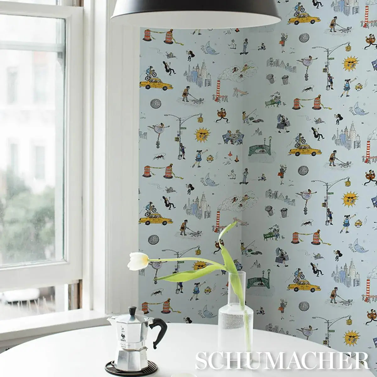 Schumacher Street Scenes Peel & Stick Wallpaper