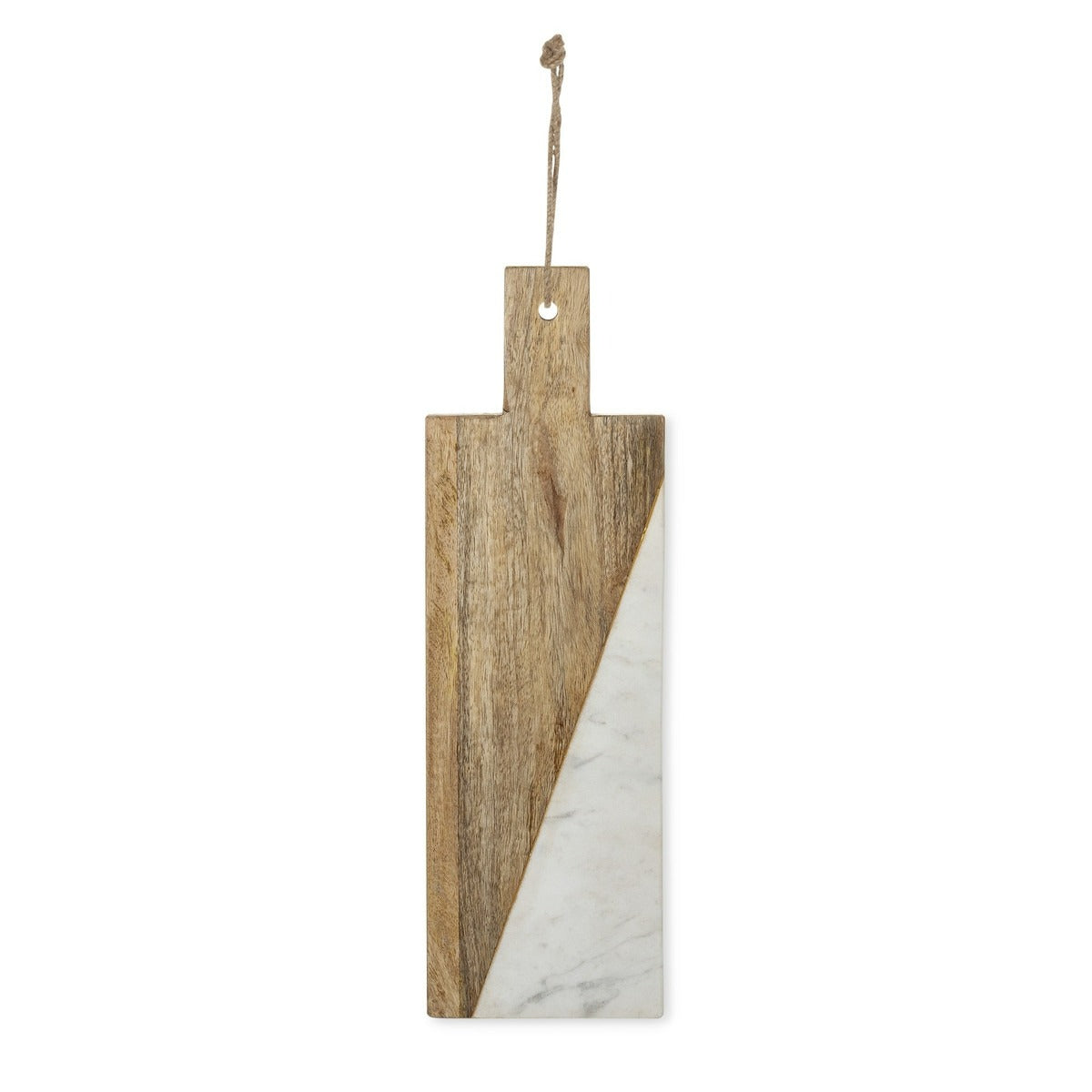 Wood and Marble Cutting Board with Handle