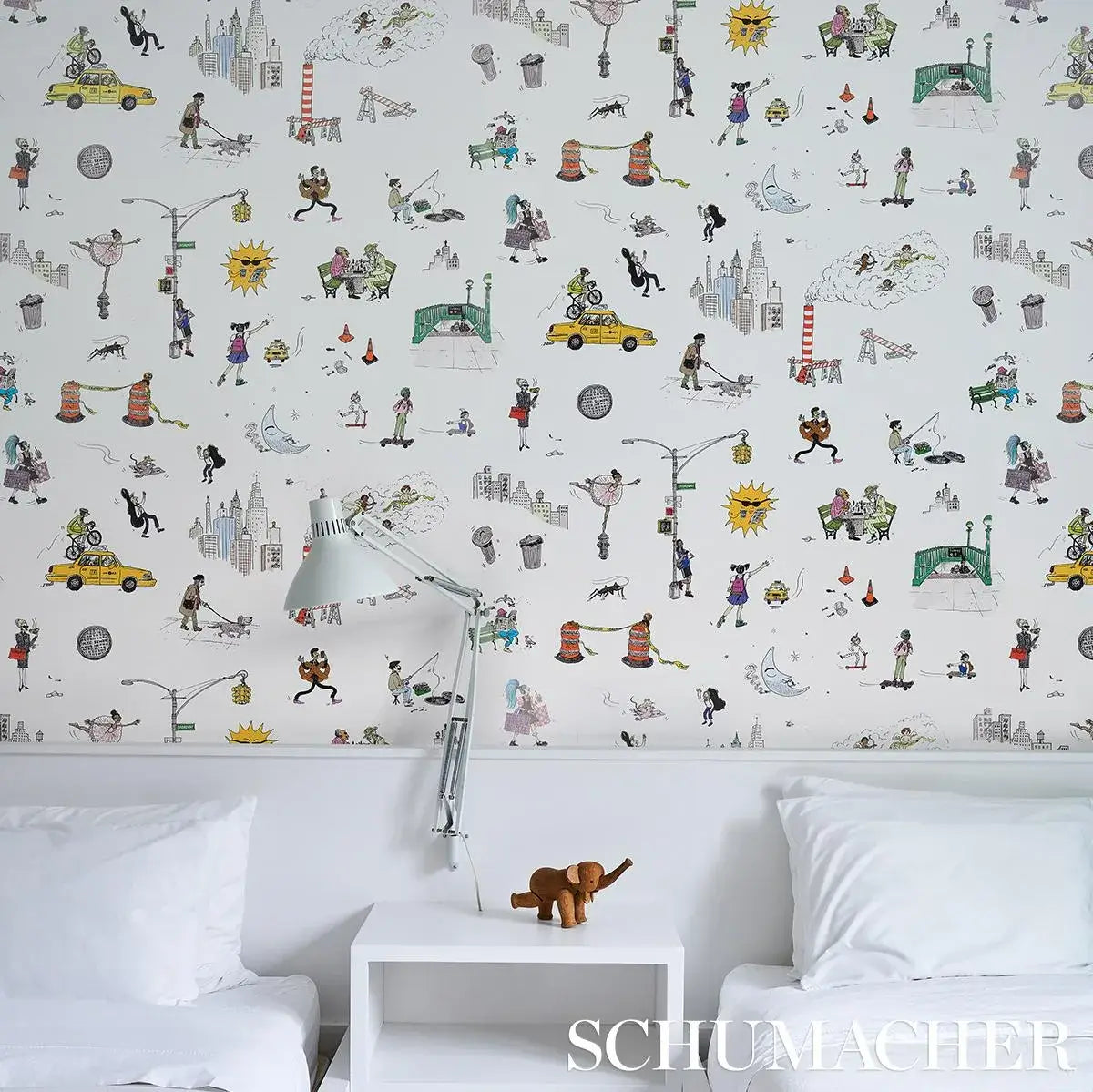 Schumacher Street Scenes Peel & Stick Wallpaper