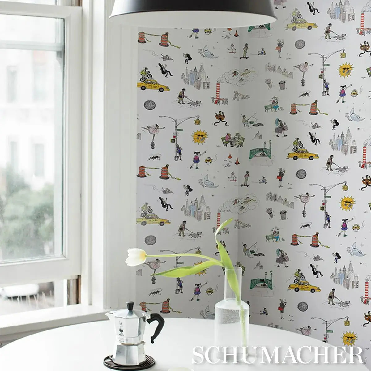 Schumacher Street Scenes Peel & Stick Wallpaper