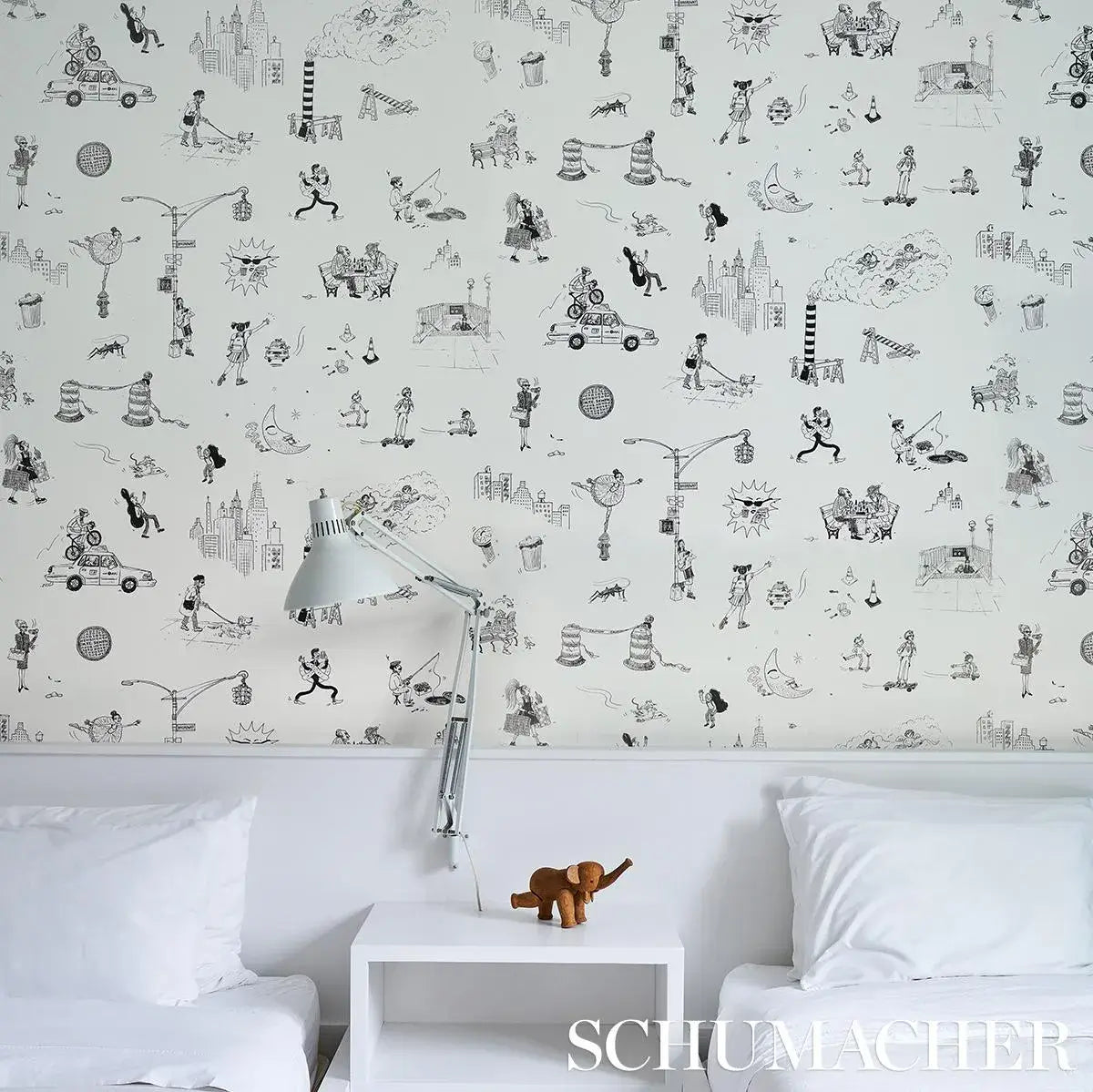 Schumacher Street Scenes Peel & Stick Wallpaper