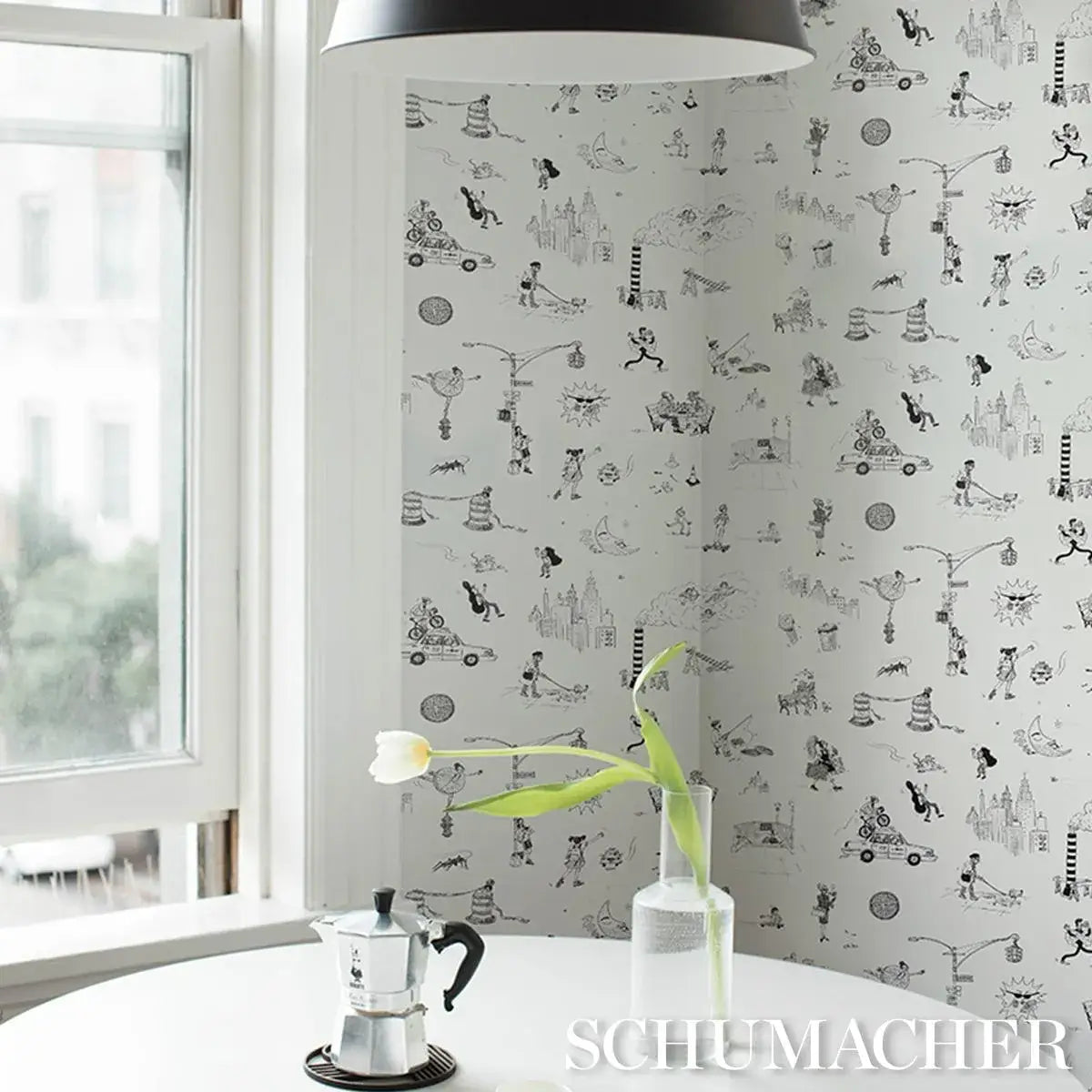 Schumacher Street Scenes Peel & Stick Wallpaper