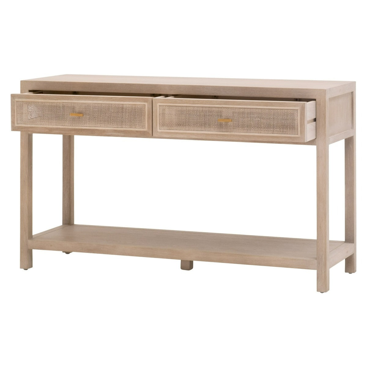 Cane Two Drawer Entry Console