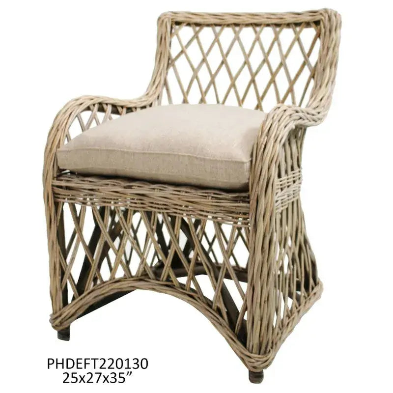 Lattice Rattan Accent Chair