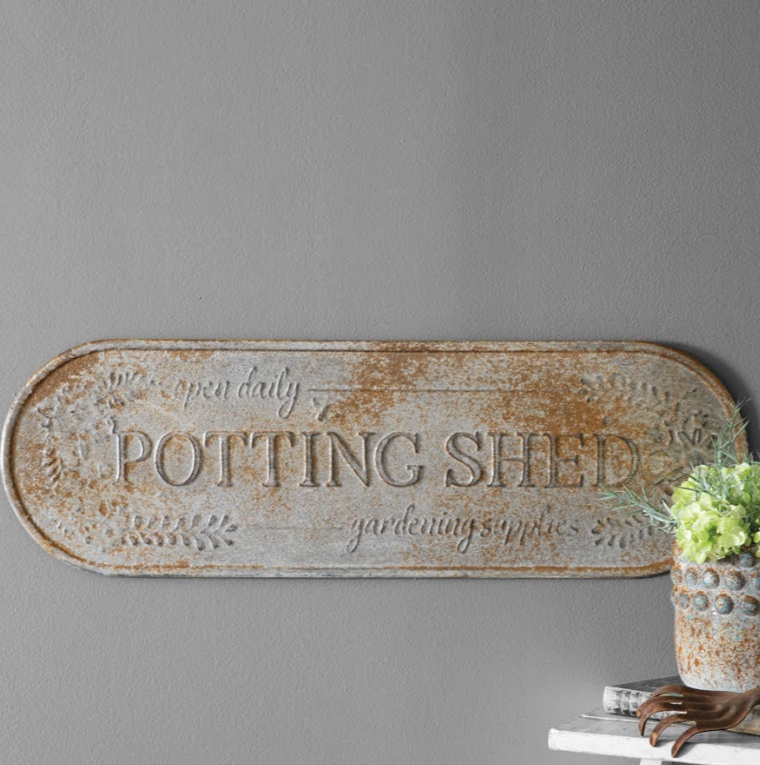 Potting Shed Metal Sign