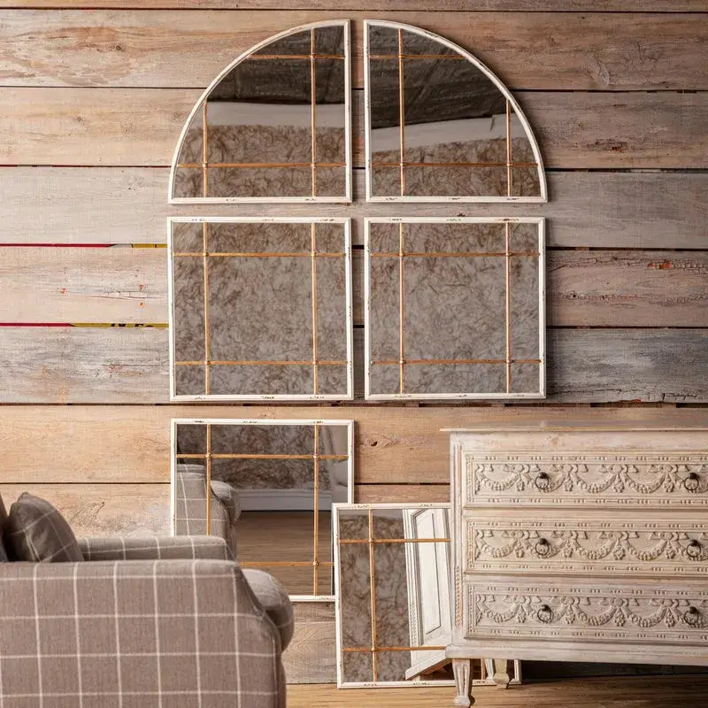 Gridded Arch Mirror Set