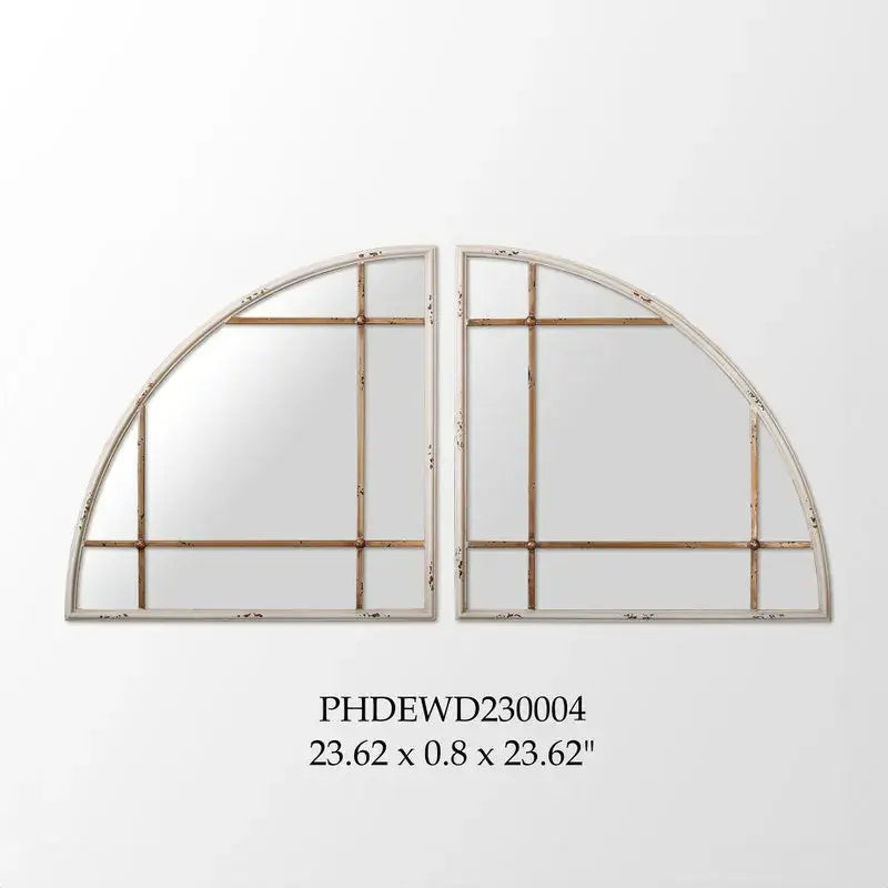 Gridded Arch Mirror Set