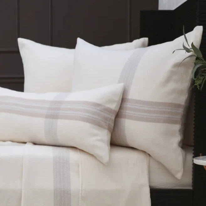 Geneva Ivory Taupe Big Pillow by Pom Pom at Home