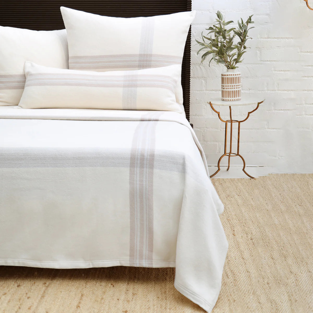 Geneva Ivory Taupe Coverlet by Pom Pom at Home