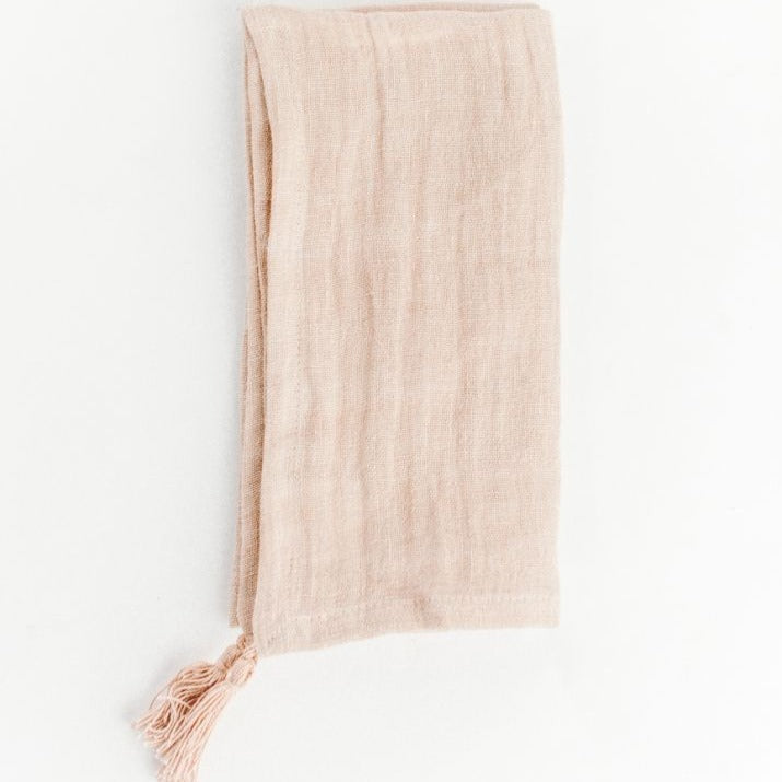 Stone Washed Linen Tasseled Napkins