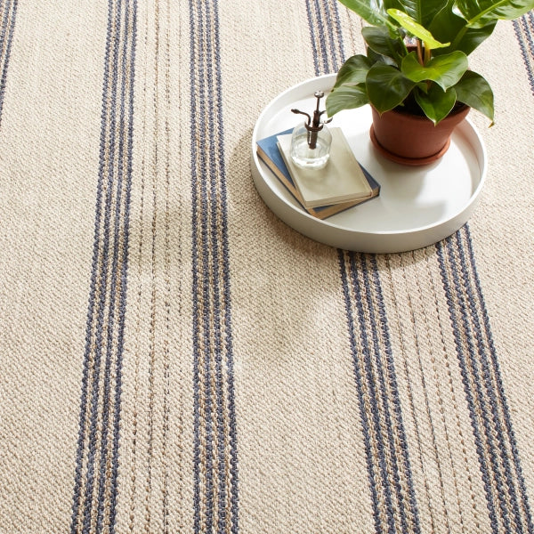 Dash & Albert Cielo Stripe Navy Handwoven Cotton Rug