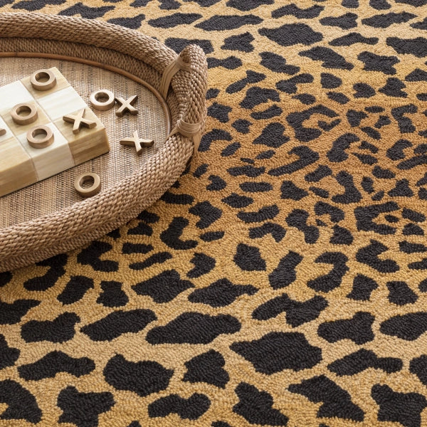 Dash &amp; Albert Leopard Hand Micro Hooked Wool Rug