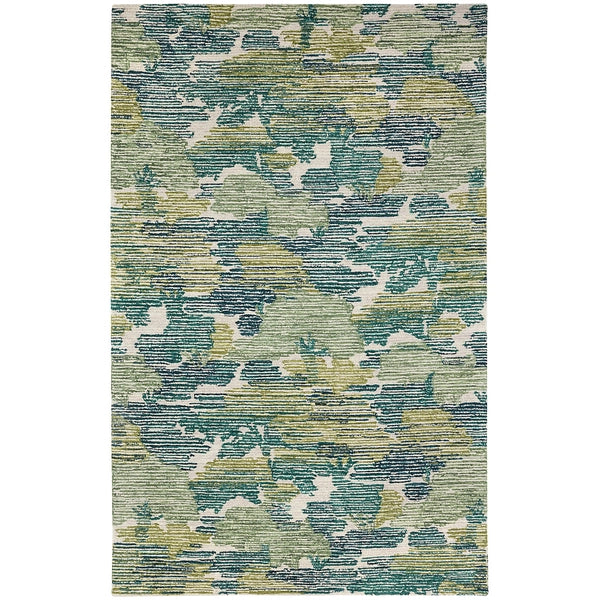 Dash & Albert Ladycross Green Hand Hooked Wool Rug