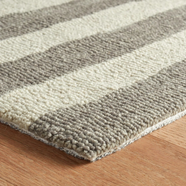 Dash & Albert Silas Stripe Hand Micro Hooked Wool Rug