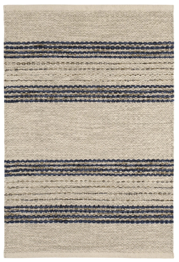 Dash & Albert Cielo Stripe Navy Handwoven Cotton Rug