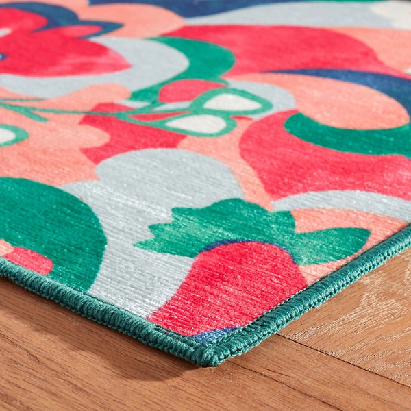 Dreamy Daisies Multi Machine Washable Rug