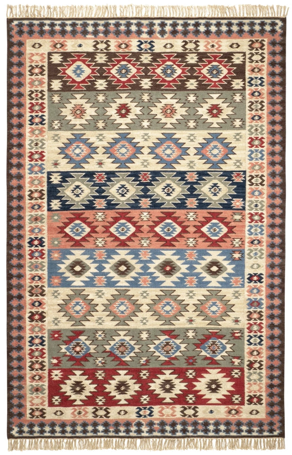 Dash & Albert Balsam Kilim Multi Handwoven Wool Rug