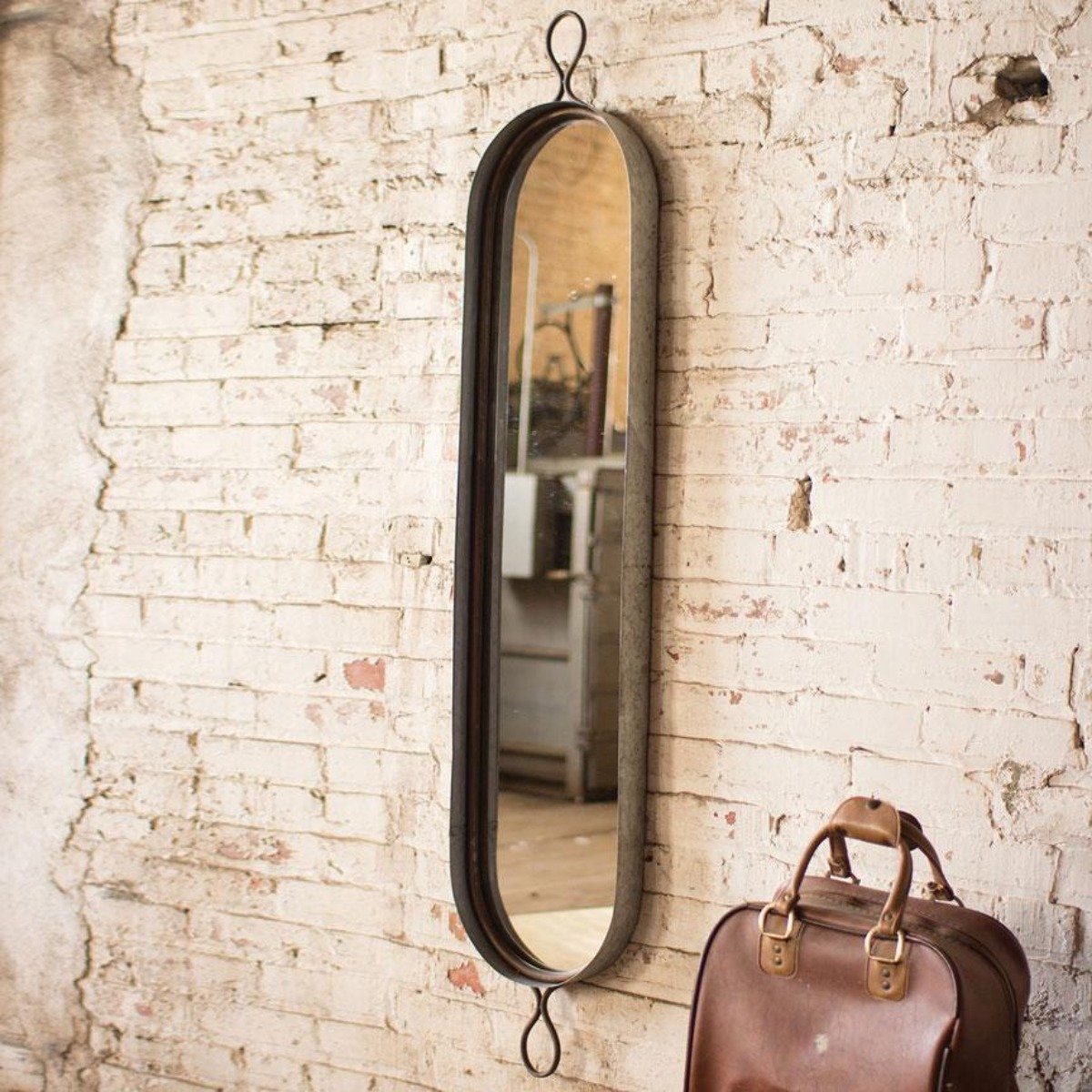 Tall Oval Wall Mirror