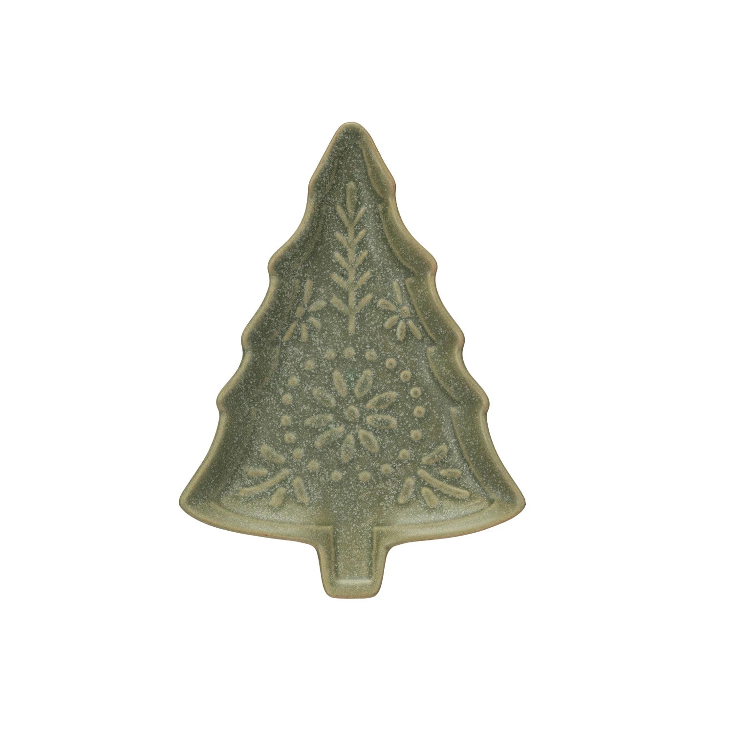 Stoneware Tree Shaped Plate