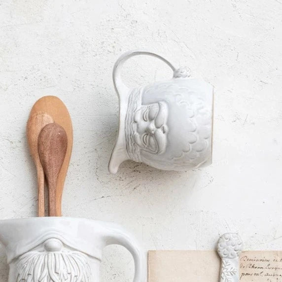 Stoneware Santa Creamer