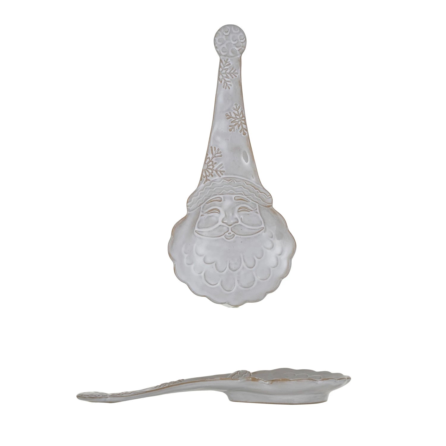 Glazed Stoneware Santa Spoon Rest