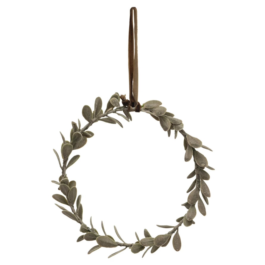 Flocked Wreath Ornament