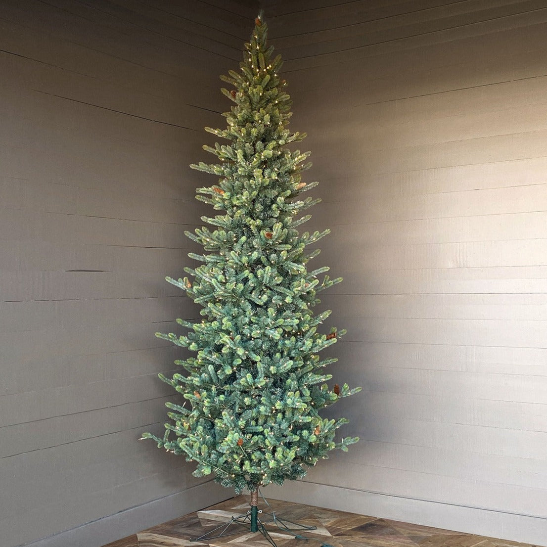 12' Slim Blue Spruce Tree with LED Lights