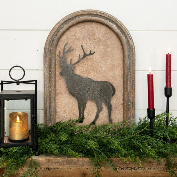 Framed Reindeer Silhouette Sign