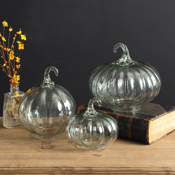 Glass Pumpkin Set