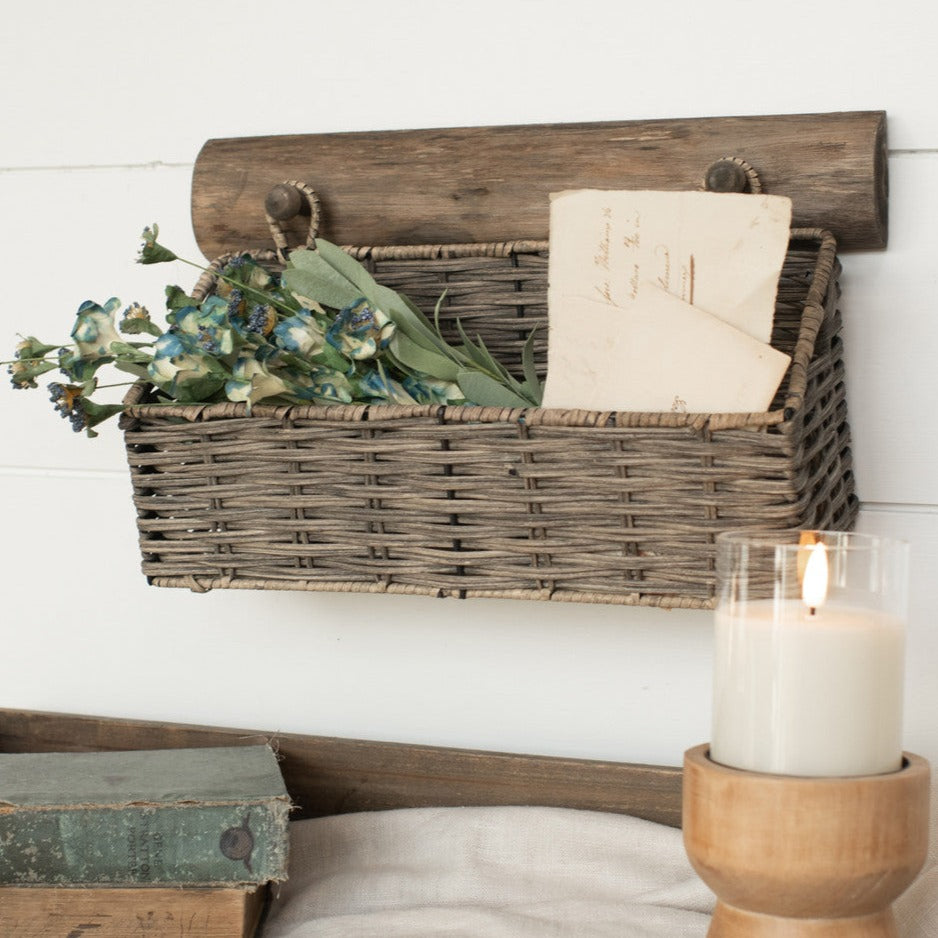 Hanging Rattan Wall Basket